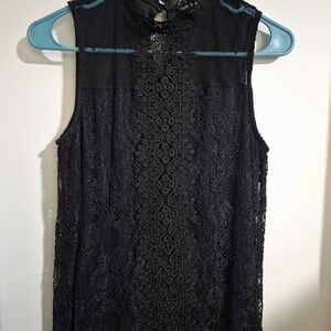 Cable & Gauge Black Lace Blouse